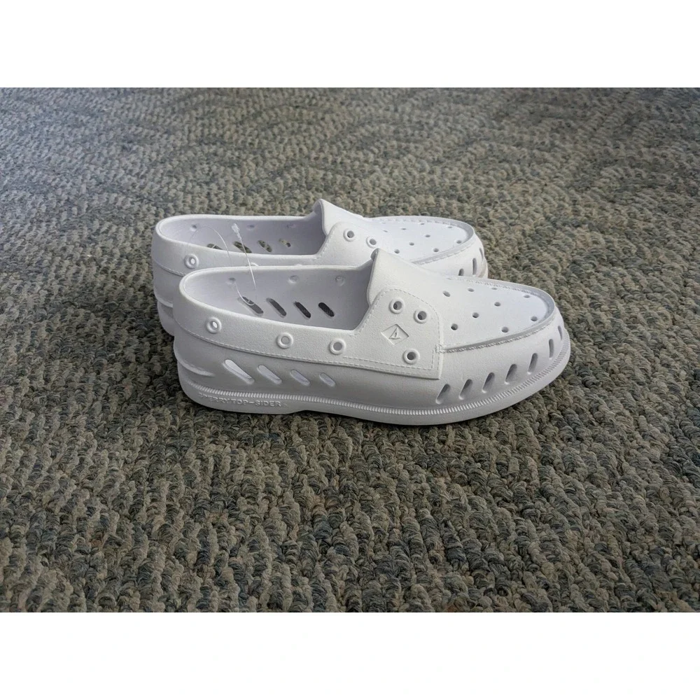 Sperry Top-Sider Authentic Original Float White Boat Shoes Slip On Water Shoes